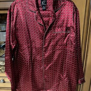 Claudio Nucci Red Satin Pajama Set SIZE: MEDIUM